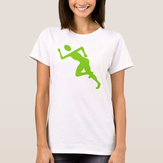 Camiseta Corriendo - Martian Green (Anverso)