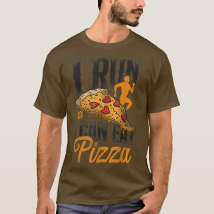 Camiseta Corriendo Medio Maratón Pizza Vintage Yo Corro S