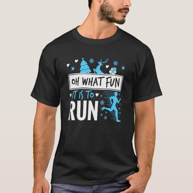 Camiseta Corriendo Navidades Oh Qué Diversión Es Correr (Anverso)
