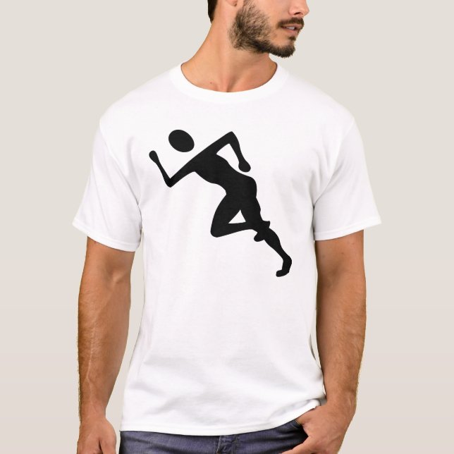 Camiseta Corriendo - Negro (Anverso)