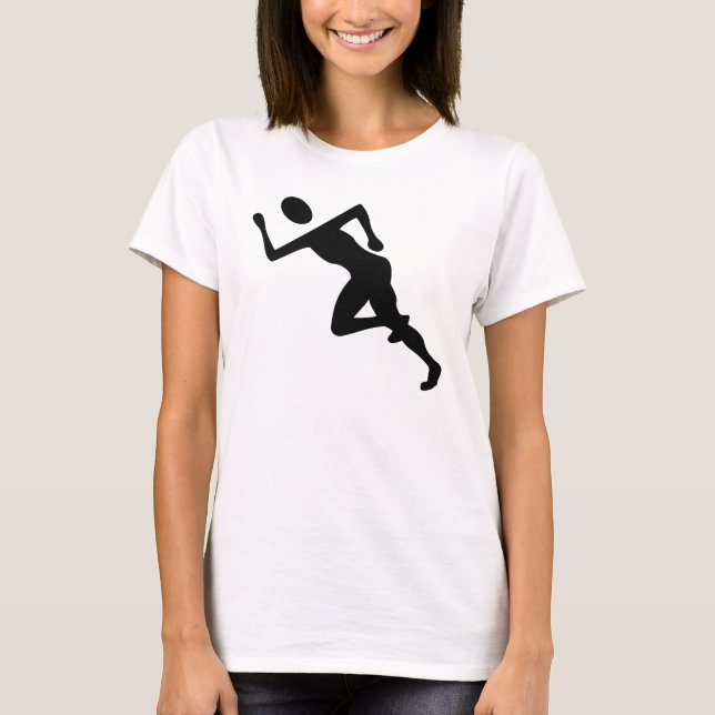 Camiseta Corriendo - Negro (Anverso)