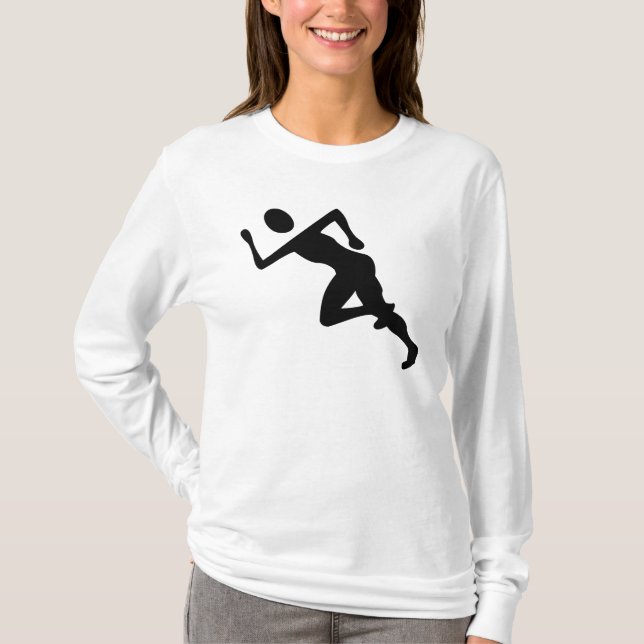 Camiseta Corriendo - Negro (Anverso)
