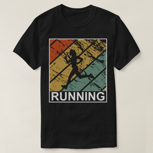 Camiseta Corriendo retro corriendo maratón jogging 2 (Diseño del anverso)