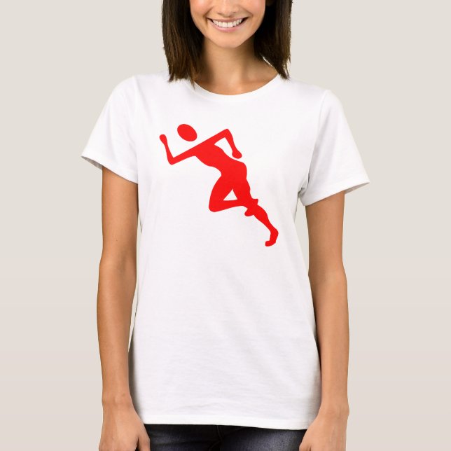 Camiseta Corriendo - Rojo (Anverso)