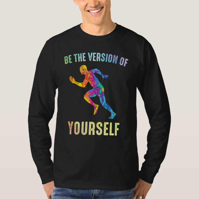 Camiseta Corriendo - Sea La Mejor Versión De Usted Mismo -  (Anverso)