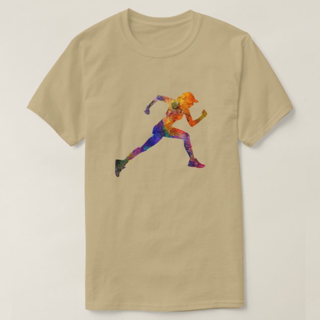 Camiseta Corriendo una corredora (Diseño del anverso)