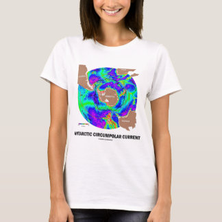 Camiseta Corriente circumpolar antártica (mapa actual de