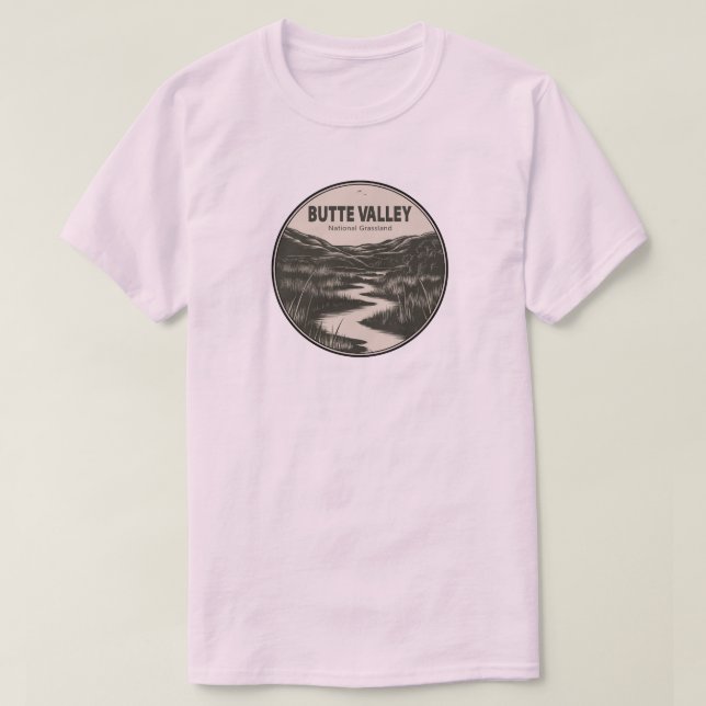 Camiseta Corriente de Butte Valley National Grassland Calif (Diseño del anverso)