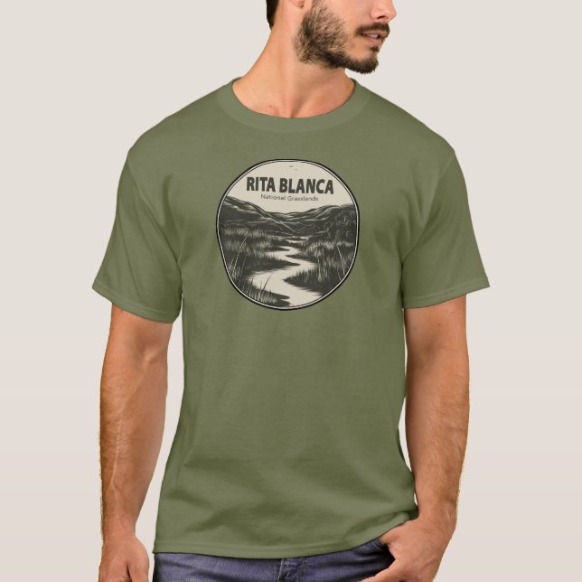 Camiseta Corriente de praderas nacionales de Rita Blanca (Anverso)