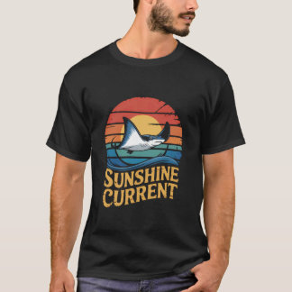 Camiseta Corriente de raya solar - Vida oceánica retro