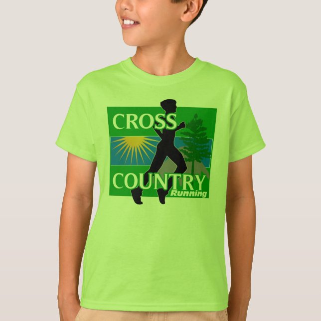 Camiseta corriente del campo a través de los (Anverso)