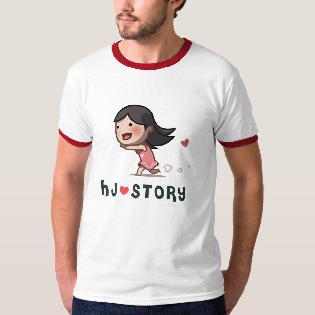Camiseta corriente del chica de la HJ-Historia (Anverso)