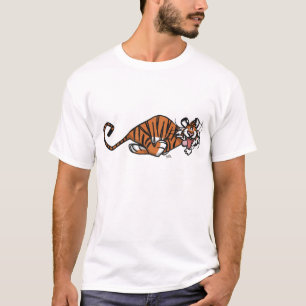 Camiseta corriente del tigre del dibujo animado