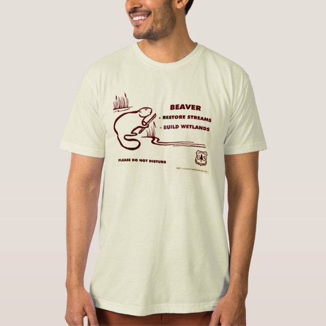 Camiseta Corrientes del restablecimiento del castor (Anverso)
