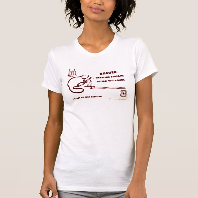 Camiseta Corrientes del restablecimiento del castor (Anverso)