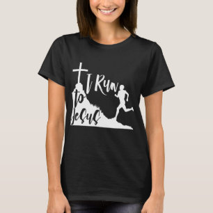Camiseta Corro a Jesús Corriendo Jogging Religioso Cristian
