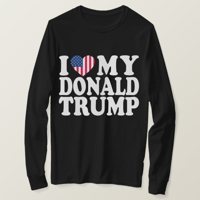 Camiseta Corro A Mi Donald Trump Por La Presidencia 2024 (Anverso del diseño)
