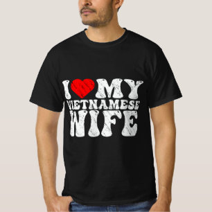 Camiseta Corro a mi esposa y amo a mi esposa vietnamita Val