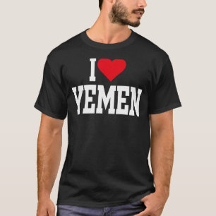Camiseta Corro a Yemen con el corazón rojo amo a Yemen 1