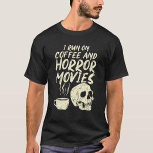 Camiseta Corro Coffee Horror Películas Skull Skeleton Fun