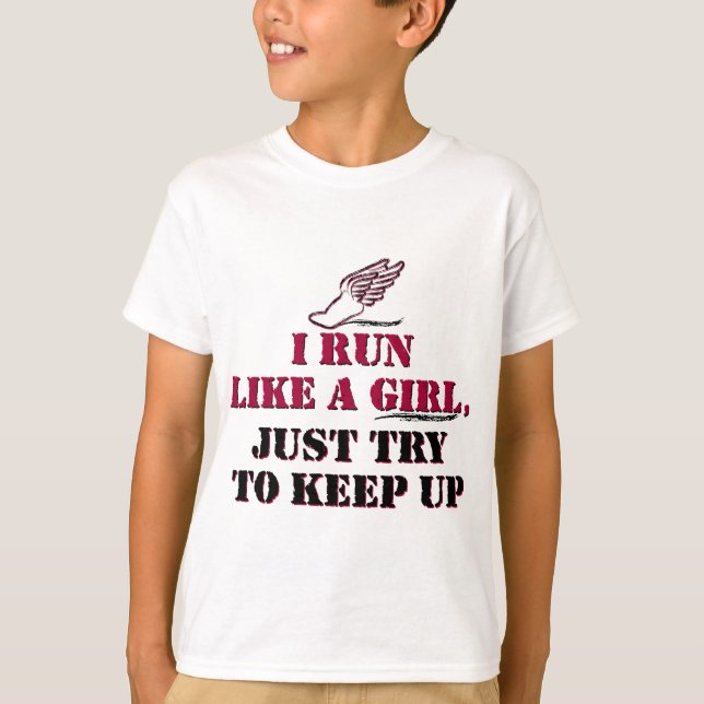 Camiseta Corro como un chica (rojo) (Anverso)