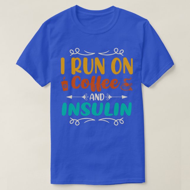 Camiseta Corro con café e insulina (Diseño del anverso)