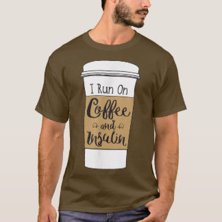Camiseta Corro con café e insulina para la diabetes