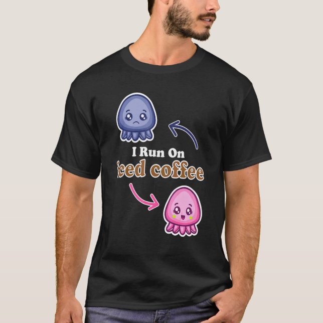 Camiseta Corro Con Café Helado Cuto De Octopus Reversible (Anverso)