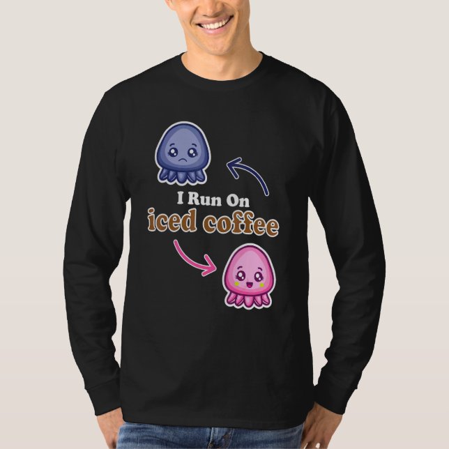 Camiseta Corro Con Café Helado Cuto De Octopus Reversible (Anverso)