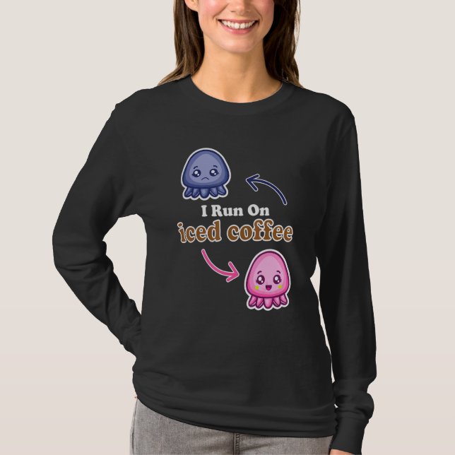 Camiseta Corro Con Café Helado Cuto De Octopus Reversible (Anverso)