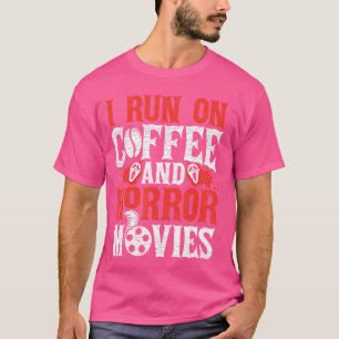 Camiseta Corro con café y película de terror familia de Hal