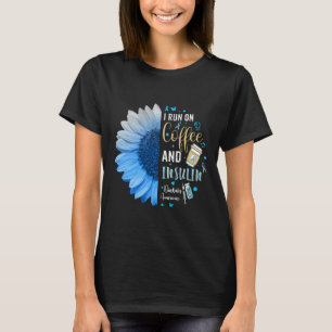 Camiseta Corro Con Café Y Regalo De Insulina Para La Diabet