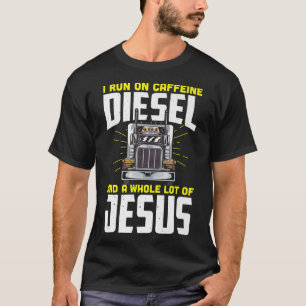 Camiseta Corro con cafeína diesel y mucho jesús