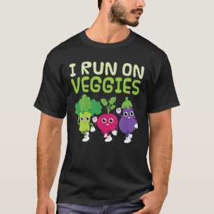 Camiseta Corro Con El Regalo De Vegetales Graciosos Y Salud