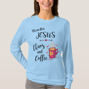 Camiseta Corro con Jesús, caos y café