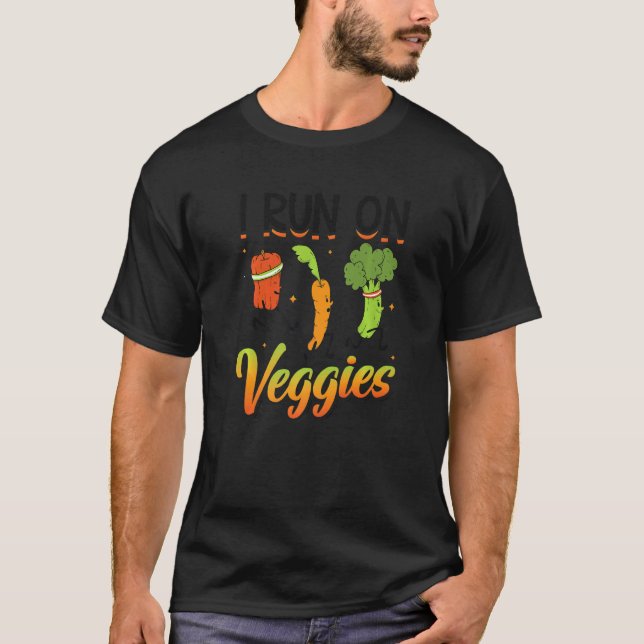 Camiseta Corro Con Verduras Corredor Vegano (Anverso)