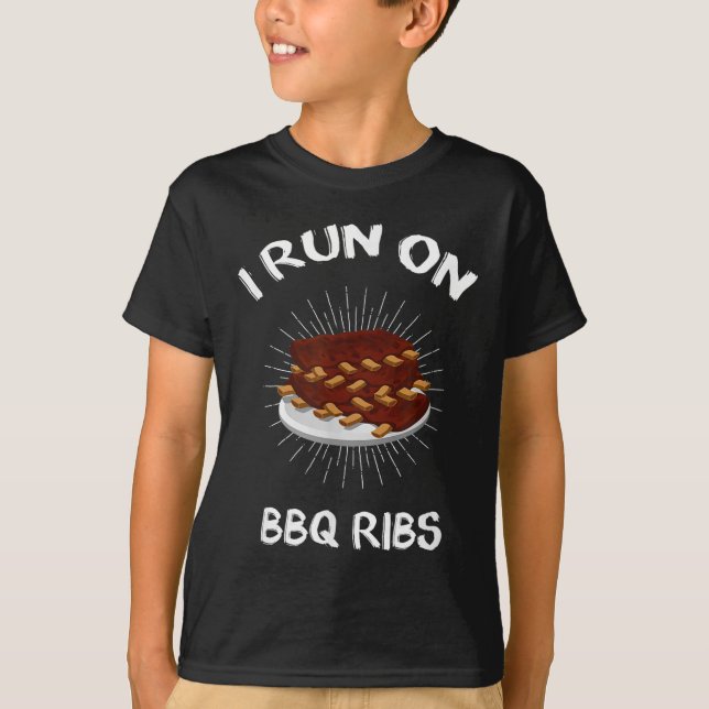 Camiseta Corro En Bbq Ribs Funny Barbecue _1 (Anverso)