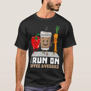 Camiseta Corro En Café Vegetariano Vegetariano Vegan Runner