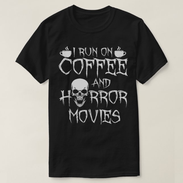 Camiseta Corro En Café Y Horror (Diseño del anverso)