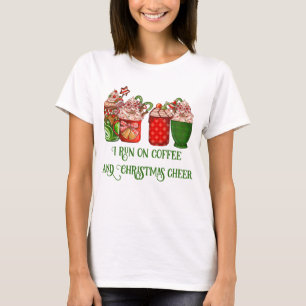 Camiseta Corro en café y los Navidades animan