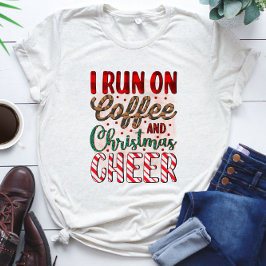 Camiseta Corro en café y Navidades animan - Gracioso