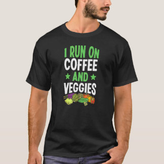 Camiseta Corro En Café Y Vegetales Lettuce Cucumber Vegan