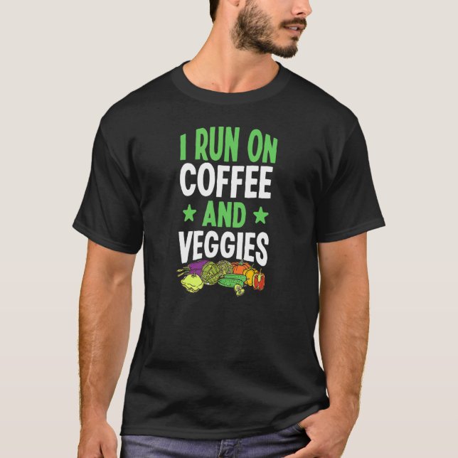 Camiseta Corro En Café Y Vegetales Lettuce Cucumber Vegan (Anverso)