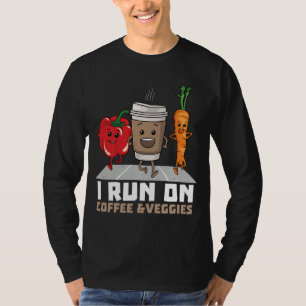 Camiseta Corro en café y verduras Vegetaria Vegan Runner Ve