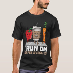 Camiseta Corro en café y verduras Vegetaria Vegan Runner Ve