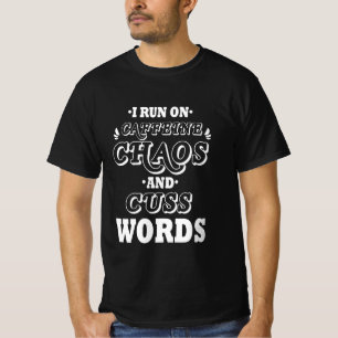 CAMISETA CORRO EN CAOS DE CAFETERÍA Y PALABRAS DE COSTOS