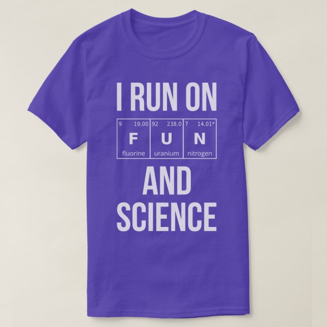 Camiseta Corro En Diversión Y Ciencia (Diseño del anverso)