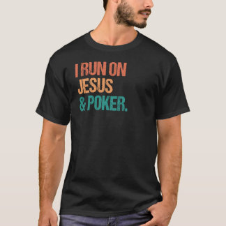 Camiseta Corro en Jesús y juego de cartas de póquer
