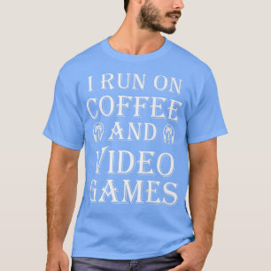 Camiseta Corro en juegos de café y video divertidos