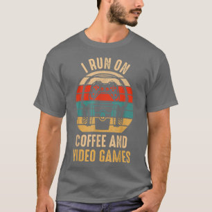 Camiseta Corro en juegos de café y video divertidos
